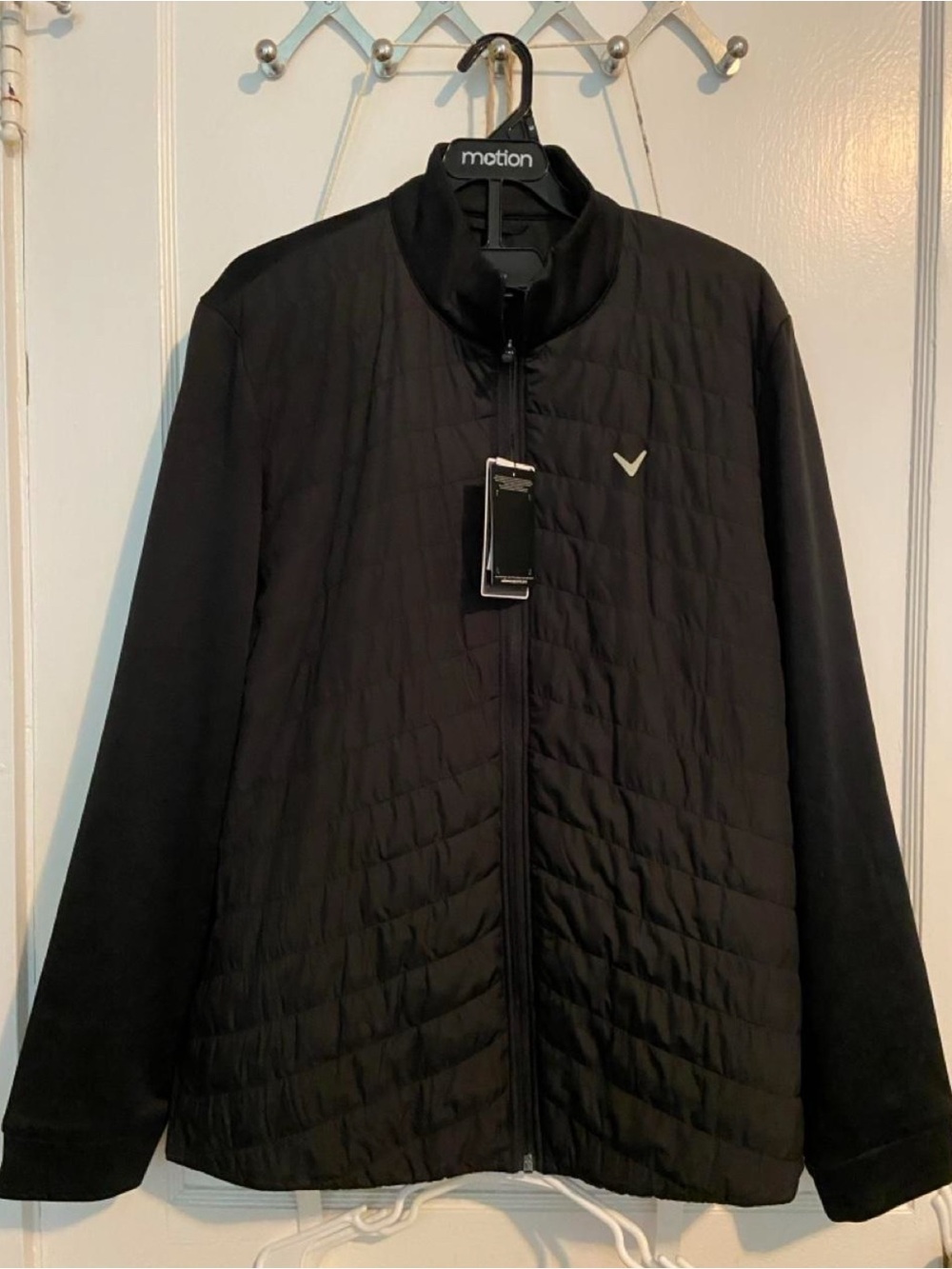 Callaway Black Quilted Front Full-Zip Jacket